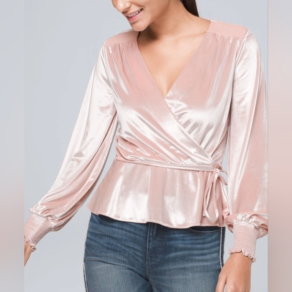 White House Black Market Sweaters - WHBM- Velvet Surplice Top